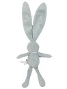 Peluche lapin bleu  nœud fleurs KALOO