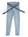 Pantalon jean bleu ceinture fleurs CREEKS taille 10 ans