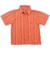 Chemise MC rouge orange rayures best BEST WAY taille 5 ans