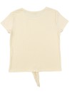 T-shirt MC crème nœud KIABI taille 8 ans