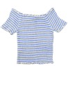 T-shirt MC rayures bleues court KIABI taille 8 ans