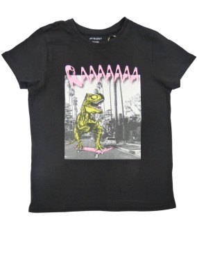 T-shirt MC noir dino jaune...