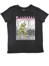 T-shirt MC noir dino jaune PRIMARK taille 7-8 ans