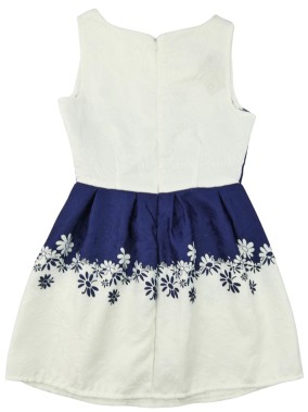 Robe bleu fleuri épaisse FASHION CLASSIC taille 10 ans 140cm