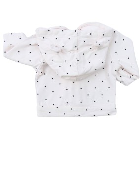 Veste blc à pois noirs KIABI taille 1 mois