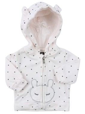 Veste blc à pois noirs...