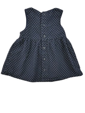 Robe marine pois blc KIABI taille 1 mois