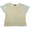 T-shirt MC gris court dorure WOMAN ONLY taille L