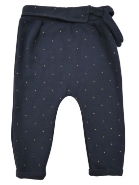 Pantalon marine pois or...