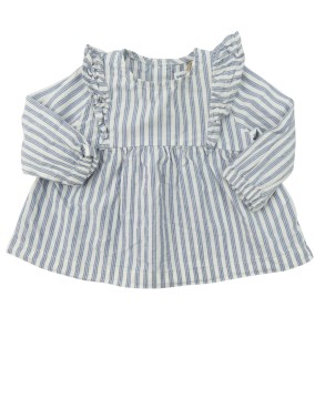Chemise blanc rayures frou...