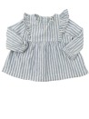 Chemise blanc rayures frou VERTBAUDET taille 3 mois