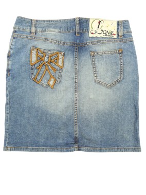 Jupe jean roses love LOVE MOSCHINO taille 38