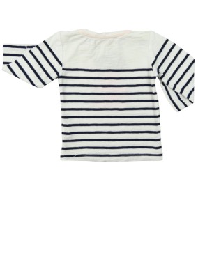 T-shirt ML marinière ourson LULU CASTAGNETTE taille 12 mois