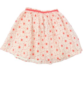 Jupe blc fleurs roses TEX by KT taille 8 ans