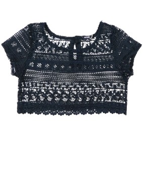 T-shirt crop top ajouré...