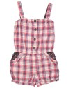 Combishort rose carreaux ZOE MENTALO taille 8 ans