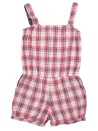 Combishort rose carreaux ZOE MENTALO taille 8 ans
