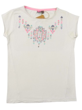 T-shirt blc sequins...