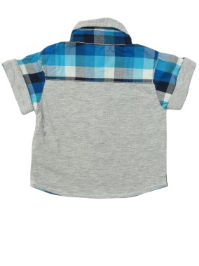 Chemise MC carreaux bleus U COLLECTION taille 6 mois