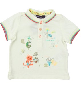 T-shirt MC beige col...
