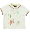 T-shirt MC beige col tricolore SERGENT MAJOR taille 6 mois