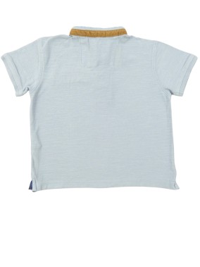 T-shirt MC bleu ciel marron ZARA 2-3 ans