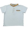 T-shirt MC bleu ciel marron ZARA 2-3 ans