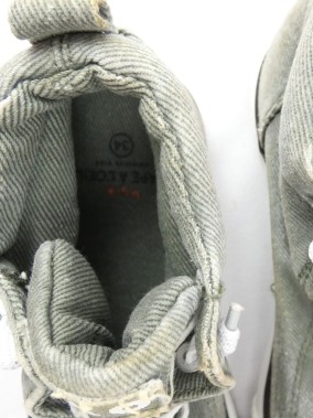 Baskets hautes kaki style usé TAPE A L'ŒIL pointure 34