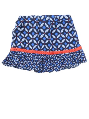 Jupe bleue rouge macramé...