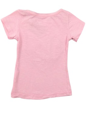 T-shirt MC rose sequins cœur AEROPILOTE taille 3 ans