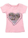 T-shirt MC rose sequins cœur AEROPILOTE taille 3 ans