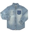 Chemise bleue jean poche KIABI taille 8 ans