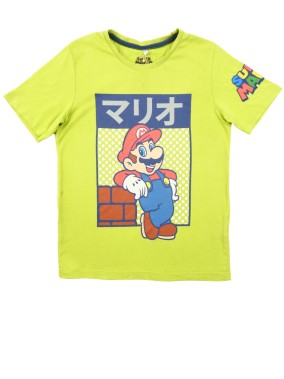 T-shirt MC vert Mario SUPERMARIO taille 134cm 10 ans