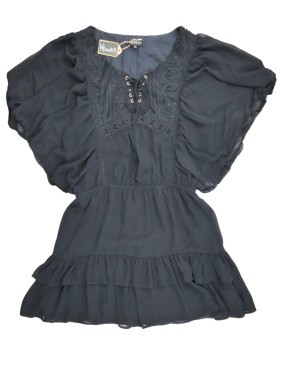 Robe marine macramé MORGAN taille 40