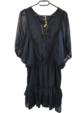 Robe marine macramé MORGAN taille 40