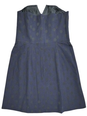 Robe bustier marine à pois ESPRIT taille 40
