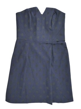 Robe bustier marine à pois...