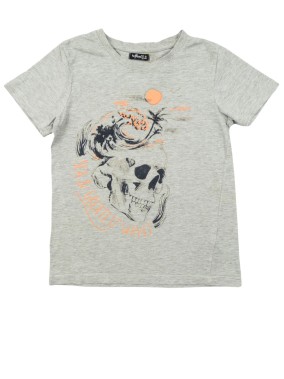 T-shirt MC gris crâne waves INFLUX taille 10 ans