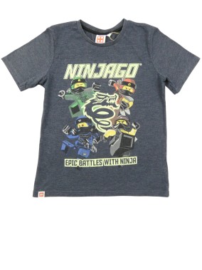 T-shirt Mc gris Ninjago battles gris LEGO taille 140cm 10 ans