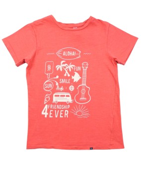 T-shirt Mc rouge aloha OKAIDI taille 10 ans
