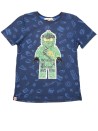 T-shirt Mc bleu lego Loyd sequins H&M taille 8-10 ans
