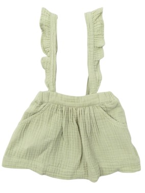 Jupe à bretelles kaki VERTBAUDET taille 3 mois