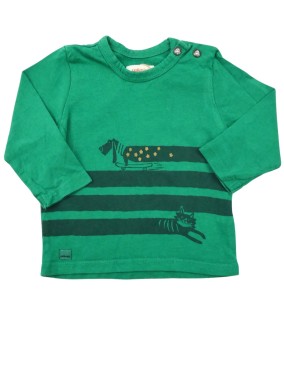 T-shirt ML vert chien...