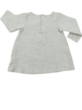 Robe grise matelassée oiseau OBAIBI taille 18 mois