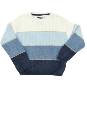 Pull bleu liseré doré...