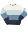 Pull bleu liseré doré OKAIDI taille 8 ans