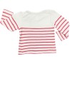 T-shirt ML blc rayures rose LULU CASTAGNETTE taille 12 mois