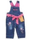 Salopette jean bleu rose pois LIKU taille 3-6 mois