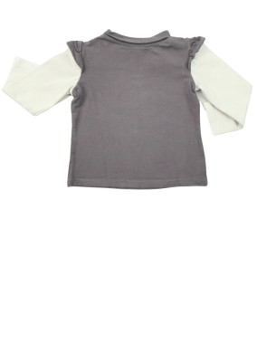T-shirt ML gris 2 en 1 HELLO KITTY taille 6 mois
