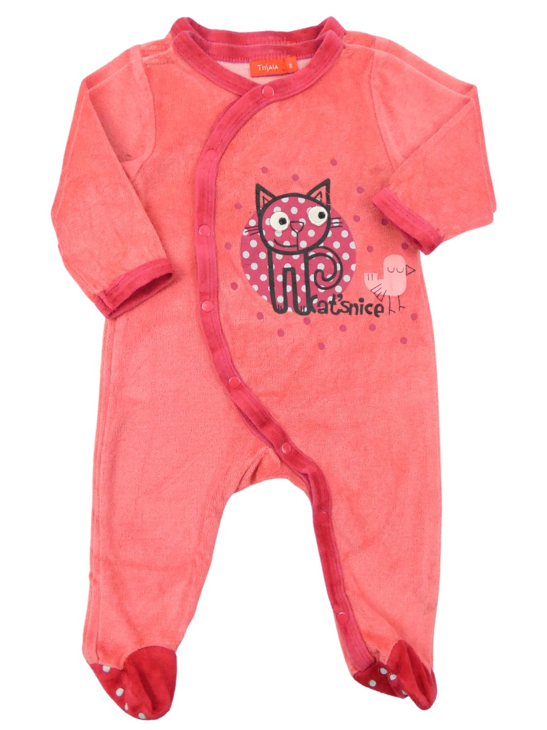 Pyjama 1p cat's nice TISSAIA taille 3 mois Pyjama 1p cat's nice TISSAIA taille 3 mois